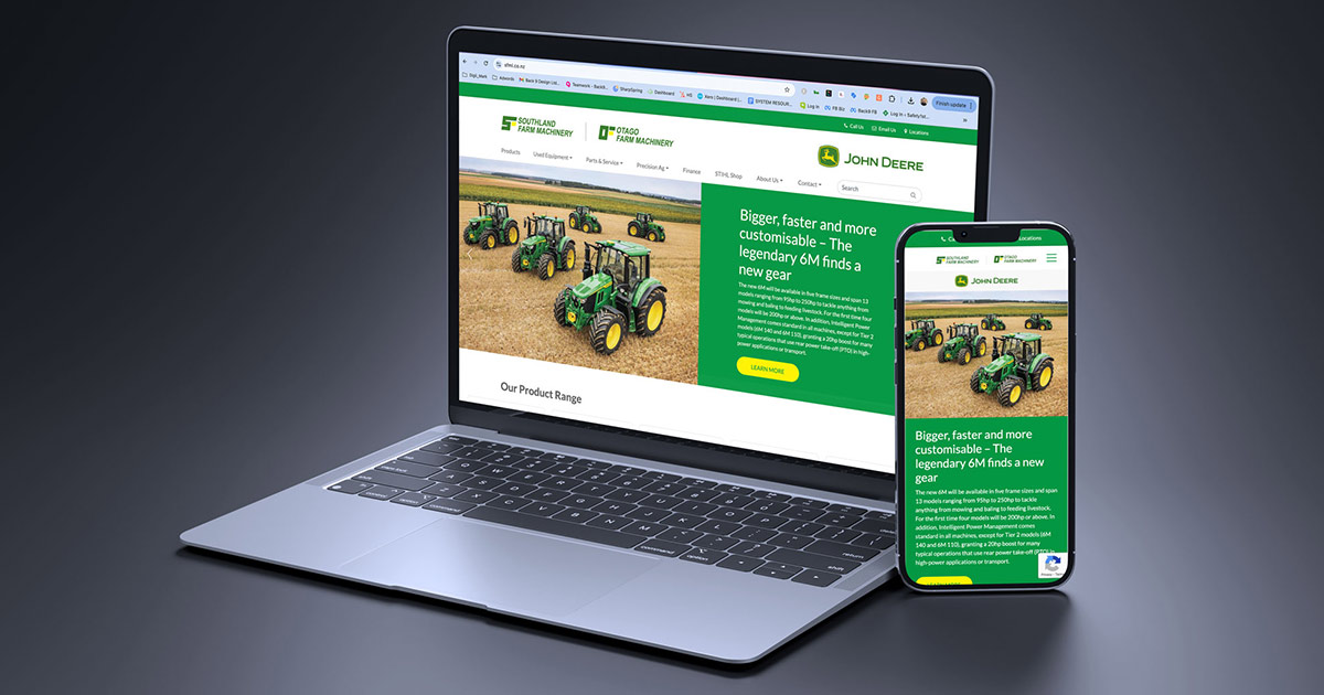 Southland Farm Machinery – John Deere Dealer – Website Project by Back9 Banner Image